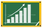 Sketched Growth Chart on Chalkboard